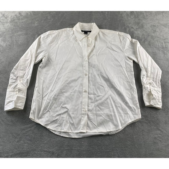 French Connection Other - French Connection Mens White Long Sleeve Button Down Shirt Size S Regular Fit